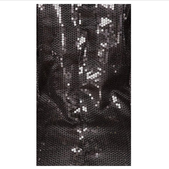 NWT LOVERS + FRIENDS Ryder Puff Sleeve Surplice Black Sequin Mini Dress, Size S - Picture 4 of 5